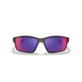 Oakley Chainlink Sunglasses Grey Smoke Frame Red Iridium Polarized Lens