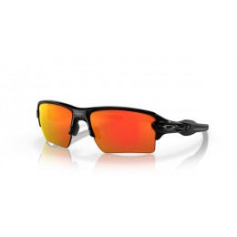 Oakley Flak 2.0 Xl Sunglasses Polished Black Frame Dark Prizm Ruby Polarized Lens