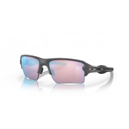 Oakley Flak 2.0 Xl Sunglasses Steel Frame Prizm Snow Sapphire Lens