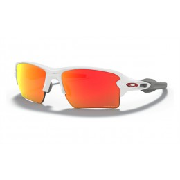Oakley Flak 2.0 Xl Team Colors Sunglasses Polished White Frame Prizm Ruby Lens