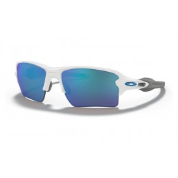 Oakley Flak 2.0 Xl Team Colors Sunglasses Polished White Frame Prizm Sapphire Lens