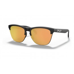 Oakley Frogskins Lite Sunglasses Matte Black Frame Prizm Rose Gold Lens