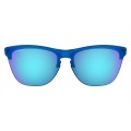 Oakley Frogskins Lite Sunglasses Matte Translucent Sapphire Frame Prizm Sapphire Lens
