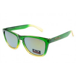 Oakley Frogskins Sunglasses In Crystal Kelly Green/Emerald Iridium