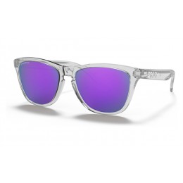 Oakley Frogskins Sunglasses Polished Clear Frame Prizm Violet Lens