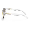 Oakley Frogskins Xs Youth Fit Sunglasses Polished Clear Frame Prizm 24K Polarized Lens