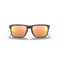 Oakley Holbrook Low Bridge Fit Sunglasses Matte Black Frame Prizm Rose Gold Lens