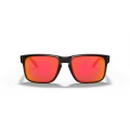 Oakley Holbrook Low Bridge Fit Sunglasses Polished Black Frame Prizm Ruby Lens