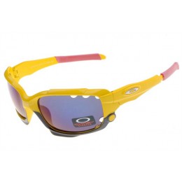Oakley Limited Edition Fathom Racing Jacket Sunglasses In Neon Yellow/Ice Iridium