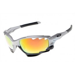 Oakley Limited Edition Fathom Racing Jacket Sunglasses In Grey/Fire Iridium