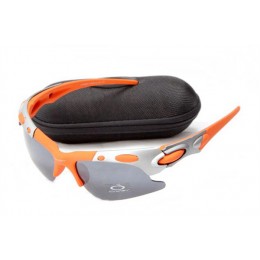 Oakley Plate Sunglasses In Orange And Silver/Black Iridium