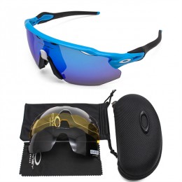 Oakley Radar Ev Sunglasses Matte Blue/Blue Iridium