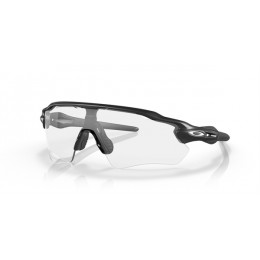 Oakley Radar Ev Path Sunglasses Steel Frame Clear To Black Iridium Photochromic Lens