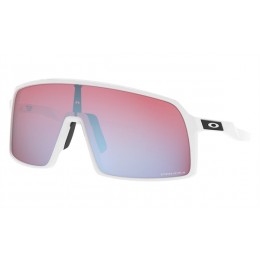 Oakley Sutro Sunglasses Polished White Frame Prizm Snow Sapphire Lens
