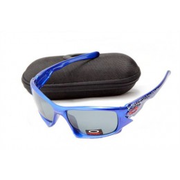 Oakley Ten Sunglasses In Polished Brilliant Blue/Smoke Grey