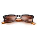 Ray Ban Rb2140 Original Wayfarer Sunglasses Black With Orange/Light Brown