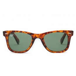 Ray Ban Rb2140 Original Wayfarer Sunglasses Tortoise/Clear Green