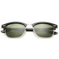 Ray Ban Rb3016 Clubmaster Sunglasses Black/Clear Green