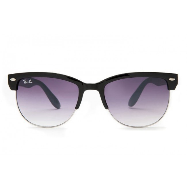 Ray Ban Rb3016 Clubmaster Sunglasses Black/Light Purple