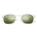 Ray Ban Rb3016 Clubmaster Sunglasses White/Bright Green