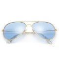 Ray Ban Rb3025 Aviator Sunglasses Gold/Light Blue