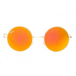Ray Ban Rb3088 Round Sunglasses Metal Gold/Orange