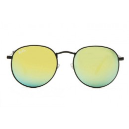 Ray Ban Rb3089 Round Sunglasses Black/Light Green Gradient