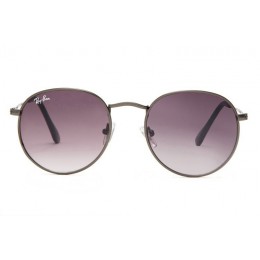 Ray Ban Rb3089 Round Sunglasses Black/Light Purple Gradient