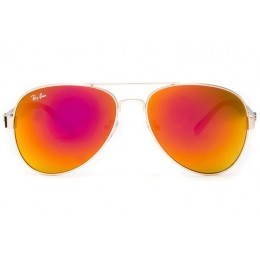 Ray Ban Rb3806 Aviator Sunglasses Gold/Ruby Gradient