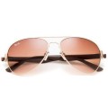 Ray Ban Rb3806 Aviator Sunglasses Gold/Clear Ruby Gradient