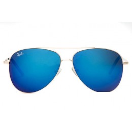 Ray Ban Rb3811 Aviator Sunglasses Gold/Dark Blue