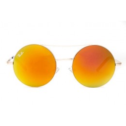 Ray Ban Rb3813 Round Sunglasses Metal Gold/Orange Gradient