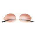 Ray Ban Rb3813 Round Sunglasses Metal Gold/Light Ruby Gradient