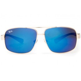 Ray Ban Rb8813 Aviator Sunglasses Gold/Blue
