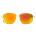 Ray Ban Rb8813 Aviator Sunglasses Silver/Orange