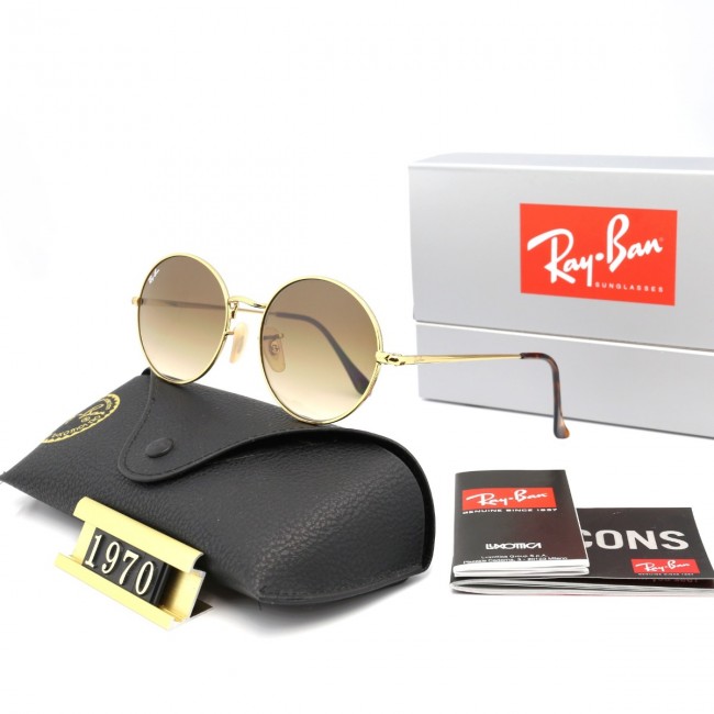 Ray Ban Rb1970 Sunglasses Gradient Brown/Gold With Black
