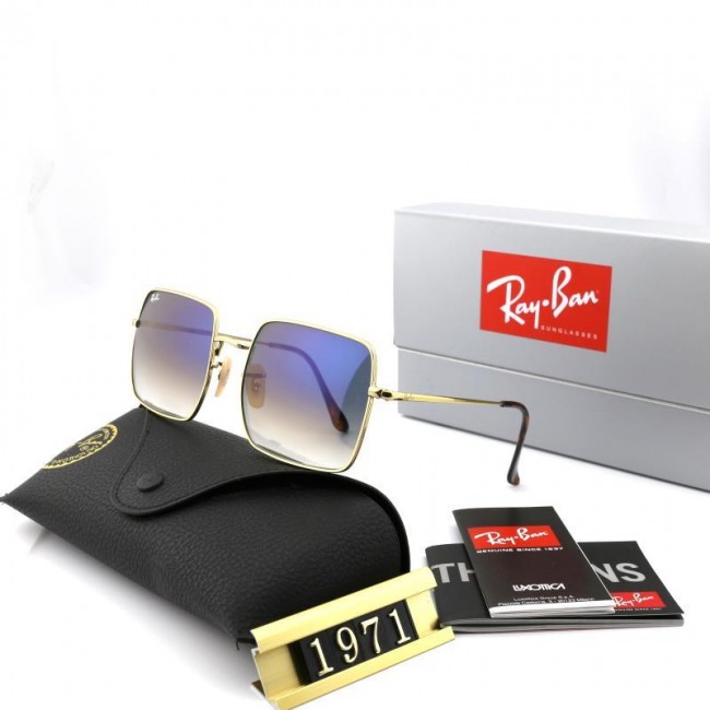 Ray Ban Rb1971 Sunglasses Gradient Blue/Gold With Black