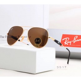 Ray Ban Rb3517 Sunglasses Brown/Gold With Black