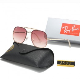 Ray Ban Rb3583 Sunglasses Dark Pink/Gold With Gray