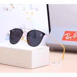 Ray Ban Rb3602 Sunglasses Black/Silver With Yellow