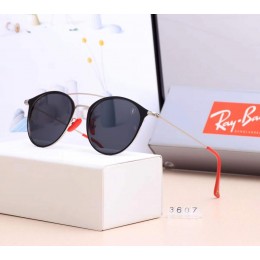 Ray Ban Rb3607 Sunglasses Black/Black With Silver With Red
