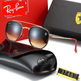 Ray Ban Rb3748 Sunglasses Brown/Gold With Red