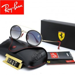 Ray Ban Rb3847 Sunglasses Blue/Gold With Red