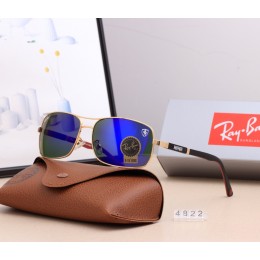 Ray Ban Rb4822 Aviator Sunglasses Dark Blue/Gold With Black