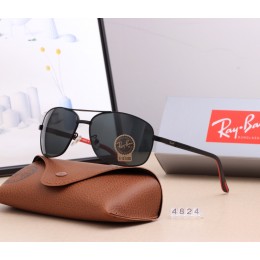 Ray Ban Rb4824 Aviator Sunglasses Black/Black With Red